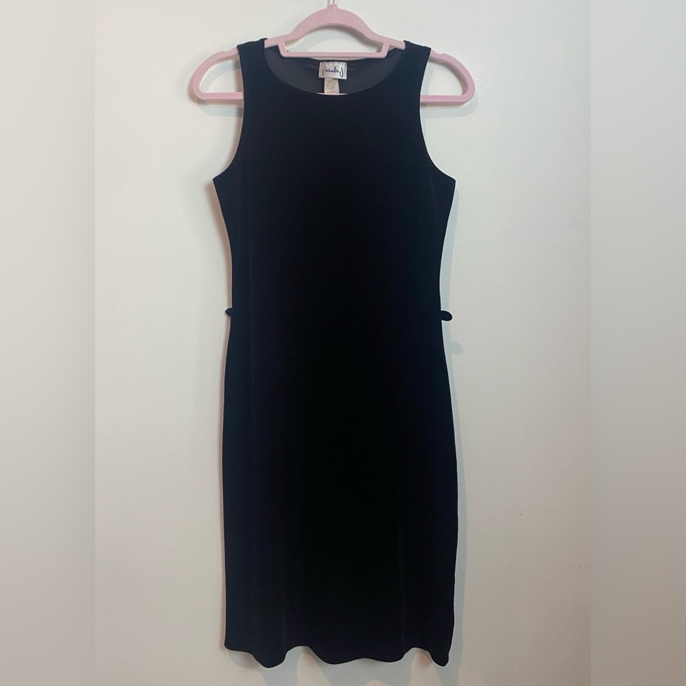 Vintage Black Velvet 90s Paula J Dress